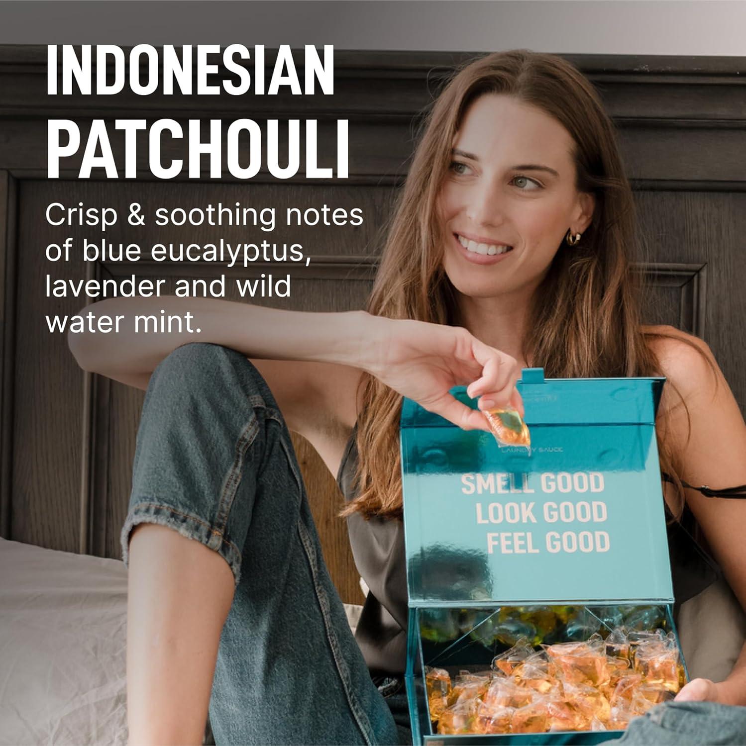 image:imageLaundry Sauce Luxury Scented Laundry Detergent Pods amp Scent Booster Bundle French Saffron Natural Essential Oils EasyToUse Laundry Pods CrueltyFree ParabenFree DyeFree amp HE CompatibleIndonesian Patchouli