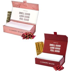 image:imageLaundry Sauce  02 Sets of Luxury Scented Laundry Dryer Sheets Bundle Egyptian Rose and French Saffron Premium Dryer Sheets with HighEnd Sophisticated Fragrances