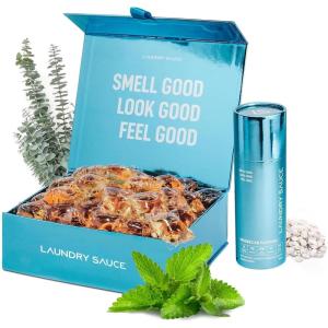 image:imageLaundry Sauce  Luxury Scented Laundry Detergent Pods amp Scent Booster Bundle French Saffron  Natural Essential Oils EasyToUse Laundry Pods  CrueltyFree ParabenFree DyeFree amp HE CompatibleIndonesian Patchouli
