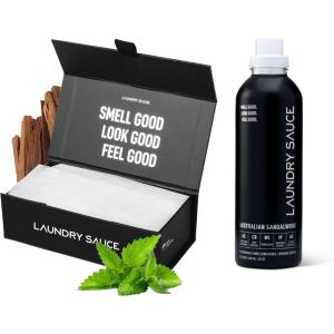 image:imageLaundry Sauce Bundle Set Luxury Scented Fabric Softener and Dryer Sheets Pack Sophisticated Fragrances Australian Sandalwood
