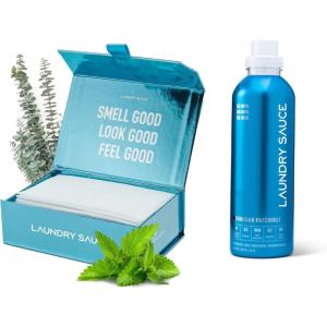 image:imageLaundry Sauce Bundle Set Luxury Scented Fabric Softener and Dryer Sheets Pack Sophisticated Fragrances Indonesian Patchouli