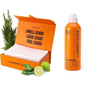 image:imageLaundry Sauce Bundle Set Luxury Scented Fabric Softener and Dryer Sheets Pack Sophisticated Fragrances Italian Bergamot